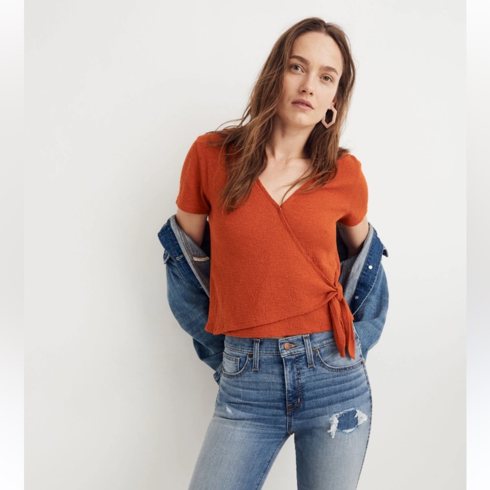 Women's Wrap Top in Rust by Madewell